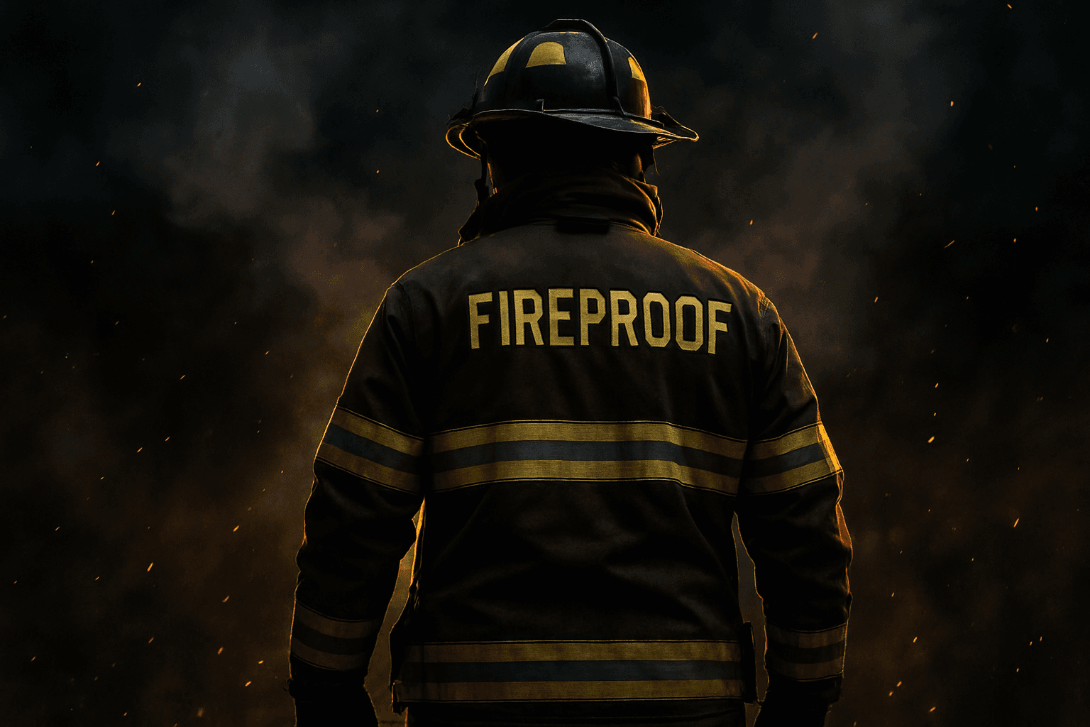 Firefighter-inspired campaign artwork for the Fireproof mission